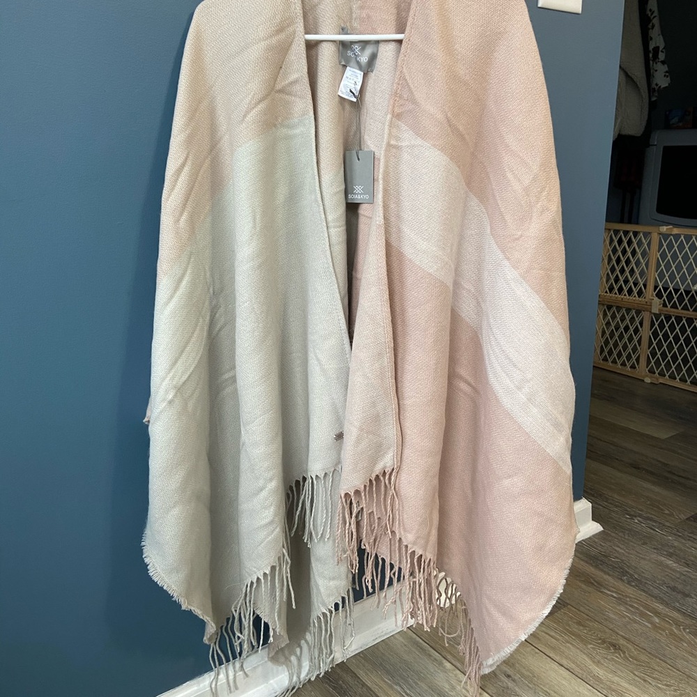 Soia & Kyo Women’s Woven Scarfigan with Fringe